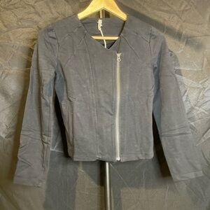 Lanston Black Asymmetrical Zip Black Jacket, size XS